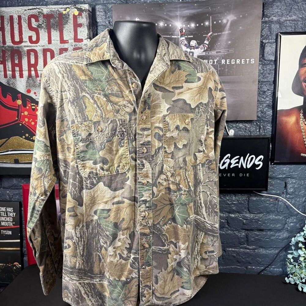 Wrangler Rugged Wear Realtree Camo Long Sleeve Hunting Shirt - XL?